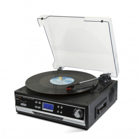 Technaxx TX-22+ Giradischi con trasmissione a cinghia Nero Semiautomatico (4717)