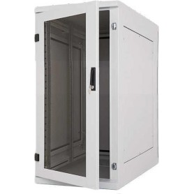 Triton 19"-Serverschrank/Netzwerkschrank RIE von - Schutzgrad IP54 - 27 HE - BxT 600 x 800 mm - Sichttür - RückWand - lichtgra (RIE-27-A68-CCX-N1)