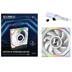Lian Li UNI FAN SL Wireless LCD 120 Case per computer Ventilatore 12 cm Bianco 1 pz (12SLLCD1W1W)