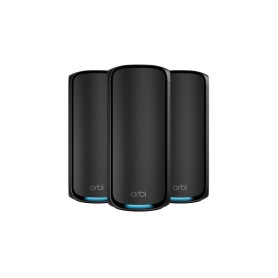 NETGEAR Orbi 970 Series Quad-Band WiFi 7, 3-Pack Quad-band (2.4 GHz / 5 GHz-1 / 5 GHz-2 / 6 GHz) Wi-Fi 6 (802.11ax) Nero Interno (RBE973SB-100EUS)