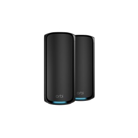 NETGEAR Orbi 970 Series Quad-Band WiFi 7, 2-Pack Quad-band (2.4 GHz / 5 GHz-1 / 5 GHz-2 / 6 GHz) Wi-Fi 6 (802.11ax) Nero 3 Inter (RBE972SB-100EUS)
