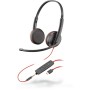 POLY Blackwire 3225 Auricolare Cablato A Padiglione Ufficio USB tipo-C Nero (209751-22)