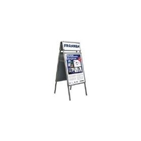 FRANKEN Kundenstopper "Standard Plus", DIN A1 (B)64 x (H)151 cm, aus silbereloxiertem Aluminium (BS1305)