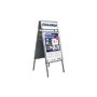 FRANKEN Kundenstopper "Standard Plus", DIN A1 (B)64 x (H)151 cm, aus silbereloxiertem Aluminium (BS1305)