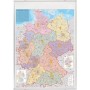 FRANKEN Deutschland Postleitzahlen-Karte, pinnbar beschreibbar, Rahmen aus Aluminium - 12 mm, Kunststoffecken (KA445P)