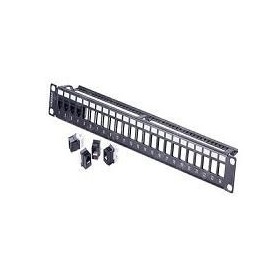 PATCH-PANEL VUOTO 24 P.KEYSTONE CON SUPPORTO CAVI (LX-UTPEMPTYUPP24)