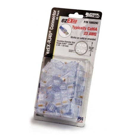 PLUG ezEX48 RJ45 UTP 22-23AWG CAT.6A (50pz.) (PT-100029C)