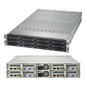 Supermicro SuperServer 6029TP-HTR Intel® C621 LGA 3647 (Socket P) Armadio (2U) Nero (SYS-6029TP-HTR)