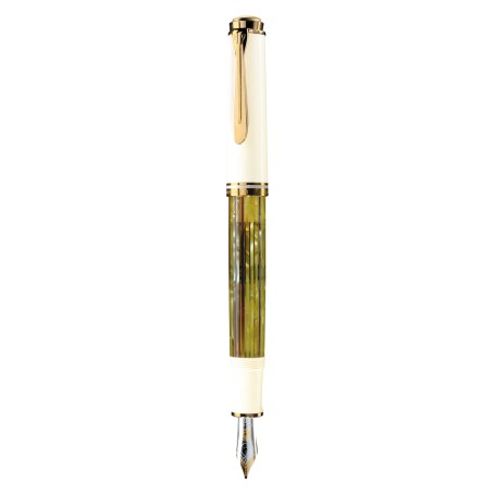 Pelikan M400 penna stilografica Sistema di riempimento integrato Oro, Bianco 1 pz (934166)