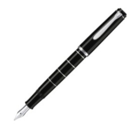 Pelikan M215 penna stilografica Sistema di riempimento integrato Nero, Argento 1 pz (948455)