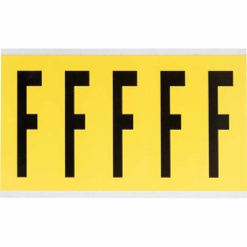Brady 3460-F etichetta autoadesiva Rettangolo Rimovibile Nero, Giallo 5 pz (034616)