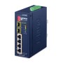 PLANET Netzwerkgeräte Non gestito Fast Ethernet (10/100) Supporto Power over Ethernet (PoE) Blu (IFGS-624PTF)
