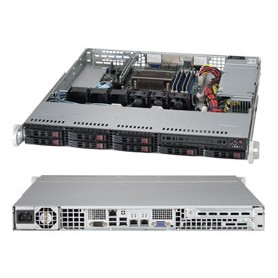 Supermicro SYS-1018D-73MTF sistema barebone per server Intel® C222 LGA 1150 (Presa H3) Rack (1U) Nero, Argent (SYS-1018D-73MTF)