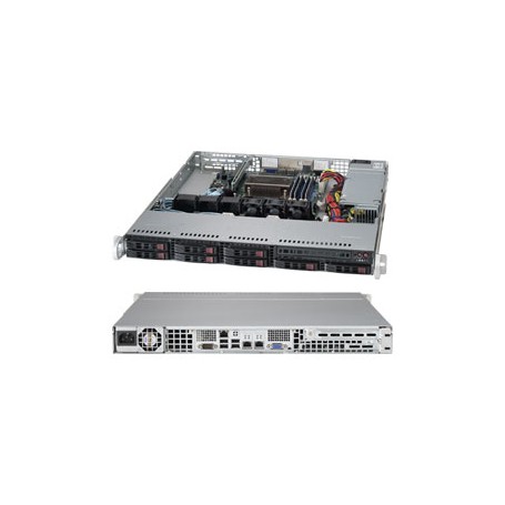 Supermicro SYS-1018D-73MTF sistema barebone per server Intel® C222 LGA 1150 (Presa H3) Rack (1U) Nero, Argent (SYS-1018D-73MTF)