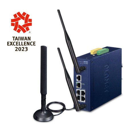 PLANET Industrial 5-Port GE LoRaWAN WLAN Gateway LCG-300W-EU gateway/controller