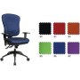 Topstar Bürodrehstuhl "Wellpoint 30 SY", Stoffbezug: blau extra hohe, konturgeformte Rückenlehne, komfortabler-extra (8060 BD6