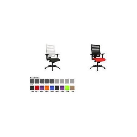Topstar Bürodrehstuhl "X-Pander", weiß - schwarz Rückenlehne Netzstoff: weiß, Sitzbezug Trevira: schwarz (9500 T203)