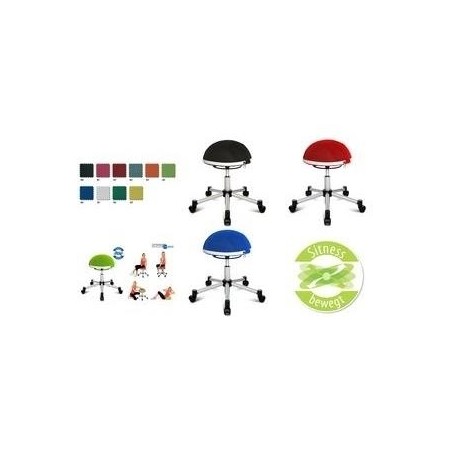 Topstar Fitness-Hocker "Sitness Half Ball", rot Sitzhöhe: 530 - 660 mm, Sitzdurchmesser: 400 mm, stufenlos - 1 Stück (SH17 BB2