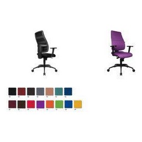 Topstar Bürodrehstuhl "Synchro Soft", Stoff, schwarz stufenlose Sitzhöhenverstellung, Punktsynchronmechanik (SN300 T20)