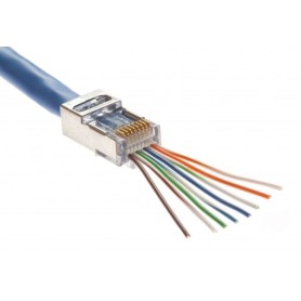 Plug EZ-RJ45 Shielded Cat5e/6 (Int.Ground) 50pz. (PT-100020)