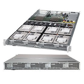 Supermicro SuperServer 6018R-TD8 Intel® C612 LGA 2011 (Socket R) Rack (1U) Nero (SYS-6018R-TD8)