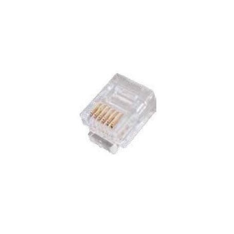 PLUG 6P6C CAT.3 CAVO PIATTO CF10 (WPC-MDP-662-3U-F06)