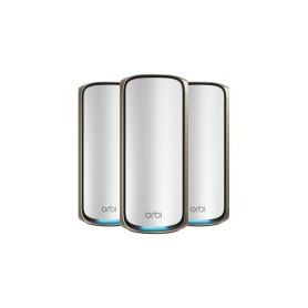 NETGEAR Orbi 970 Series Quad-Band WiFi 7, 3-Pack Quad-band (2.4 GHz / 5 GHz-1 / 5 GHz-2 / 6 GHz) Wi-Fi 6 (802.11ax) Grigio Inter (RBE973S-100EUS)