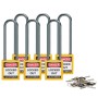 Brady 814147 lucchetto Lucchetto convenzionale 6 pz
