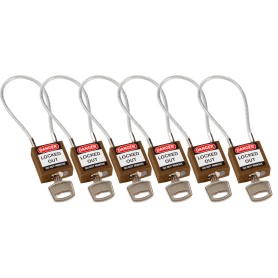 Brady 195981 lucchetto Cable Padlock 6 pz
