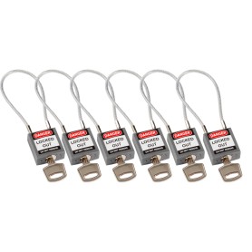 Brady 195982 lucchetto Cable Padlock 6 pz