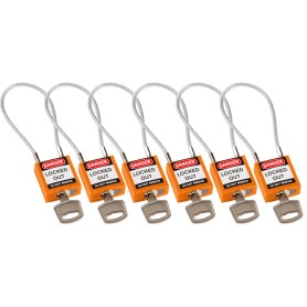 Brady 195983 lucchetto Cable Padlock 6 pz