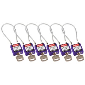 Brady 195984 lucchetto Cable Padlock 6 pz