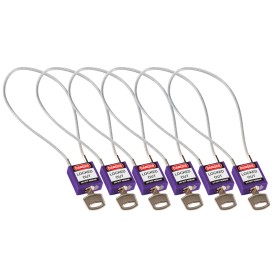 Brady 195990 lucchetto Cable Padlock 6 pz