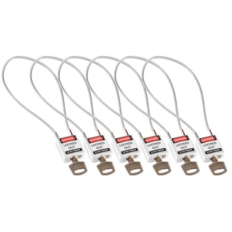 Brady 195991 lucchetto Cable padlock 6 pz