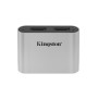Kingston Technology Workflow microSD Reader lettore di schede USB 3.2 Gen 1 (3.1 Gen 1) Type-C Nero, Argento (WFS-SDC)
