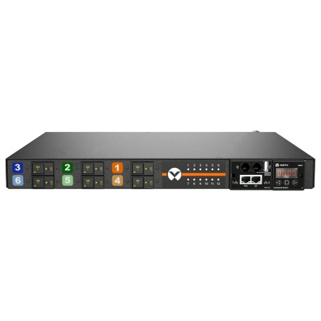 Vertiv Geist MGU3E1R6-12CF13-3PS56B2H10-S unità di distribuzione dell'energia (PDU) 12 presa(e) AC 0U Nero (GU30203)