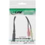 InLine 0.15m, 3.5mm/2x3.5mm cavo audio Nero (99312I)