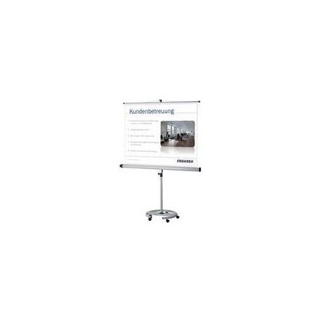 FRANKEN Stativ-Leinwand "Mobil" (B)1.500 x (H)1.500 mm Projektionsfläche neigbar, mattweiße Folie, Stativ: - 1 Stück (XFSL15)