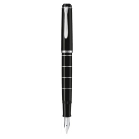 Pelikan Classic 215 penna stilografica Sistema di riempimento della cartuccia Nero, Argento 1 pz (948364)