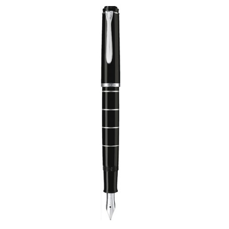 Pelikan Classic 215 penna stilografica Sistema di riempimento della cartuccia Nero, Argento 1 pz (948364)