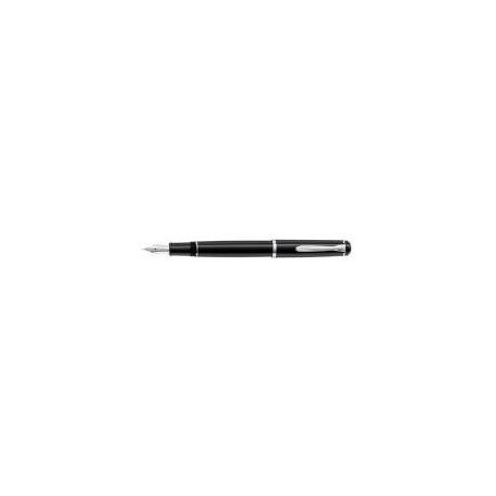 Pelikan Füllhalter P 205, Federbreite: F, schwarz mit polierter Edelstahlfeder, Patronenfüllsystem, Tinten- - 1 Stück (930727