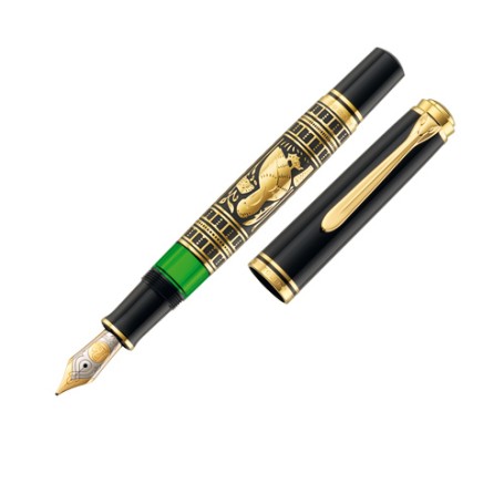 Pelikan Toledo 900 penna stilografica Sistema di riempimento integrato Nero, Oro, Verde 1 pz (921387)