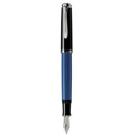 Pelikan M405 penna stilografica Sistema di riempimento integrato Nero, Blu, Argento 1 pz (932822)