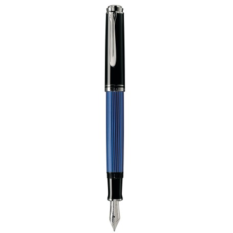 Pelikan M405 penna stilografica Sistema di riempimento integrato Nero, Blu, Argento 1 pz (932822)