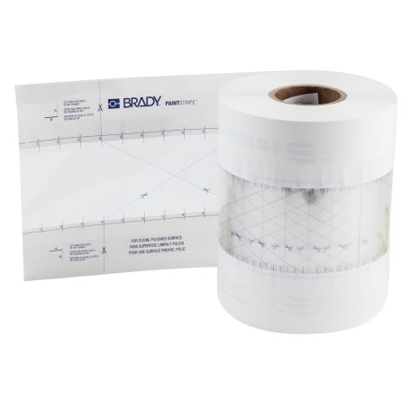 Brady 148816 nastro per schermatura 152,4 m Carta gommata per imbianchini Adatto per uso interno Polipropilene Trasparente, Bian