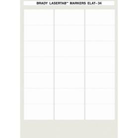 Brady ELAT-34-747W-1 etichetta per stampante Bianco Etichetta per stampante autoadesiva (014392)