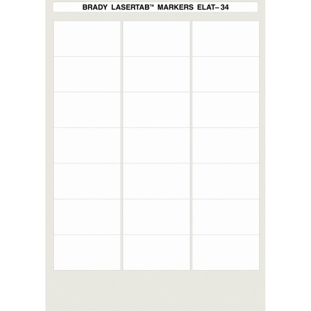 Brady ELAT-34-747W-1 etichetta per stampante Bianco Etichetta per stampante autoadesiva (014392)