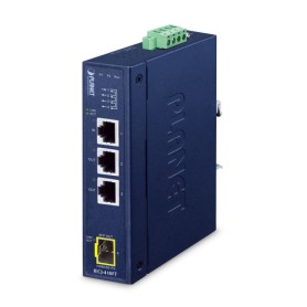 PLANET Industrial 3-Port RJ45 + convertitore multimediale di rete Blu (IECJ-410FT)