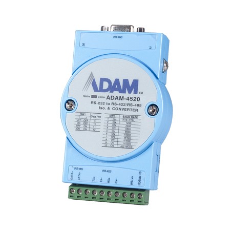 Advantech ADAM-4520-EE convertitore/ripetitore/isolatore seriale RS-232 RS-422/485 Blu