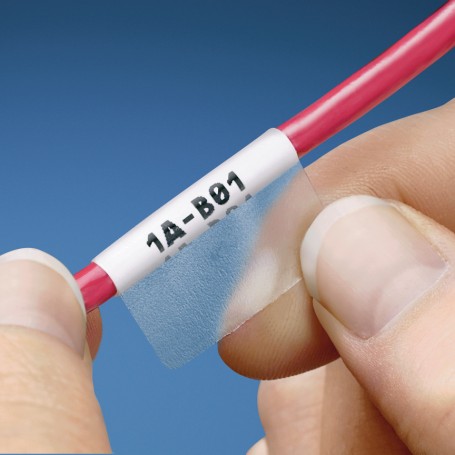 Panduit S050X150YAJ etichetta per stampante Trasparente, Bianco Etichetta per stampante autoadesiva